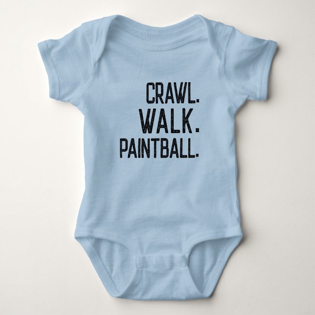 Crawl Walk Paintball, Söt Paintball T Shirt (Framsida)