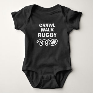 CRAWL WALK RUGBY sportkroppsdräkt för nyfödd bebis Tröja