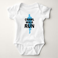 Crawl Walk Run söt löpande baby bodysuit