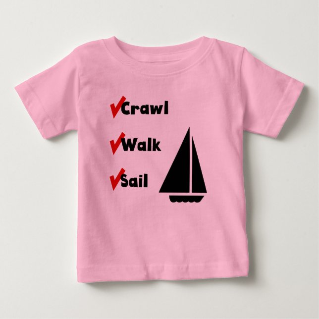 Crawl Walk Sail T-shirt (Framsida)