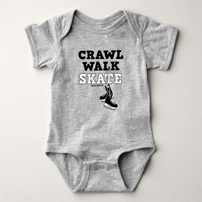 Crawl Walk Skate Hockey Skates Infant T Shirt (Framsida)