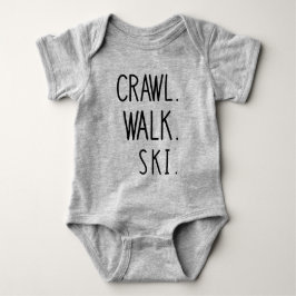 Crawl Walk Ski, Cute Skiing Älskare T Shirt