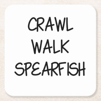 Crawl Walk Spearfish Underlägg Papper Kvadrat