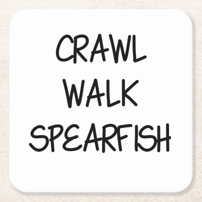 Crawl Walk Spearfish Underlägg Papper Kvadrat (Framsidan)