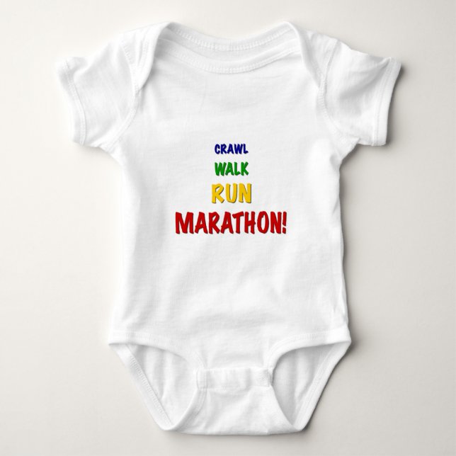 Crawl Walk Springa Marathon Tee (Framsida)