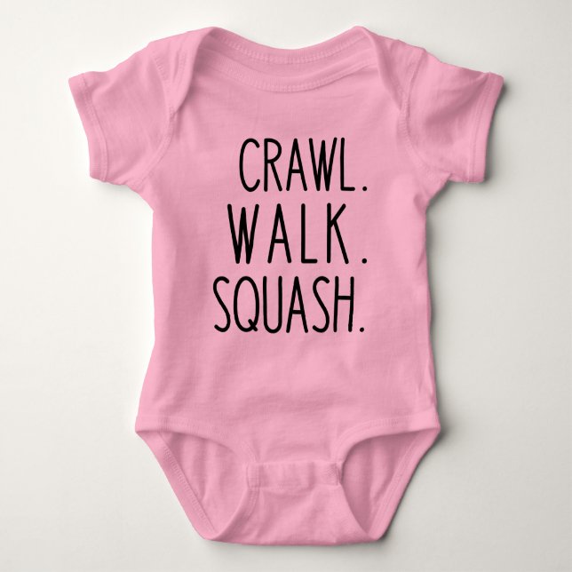 Crawl Walk Squash Sports T Shirt (Framsida)