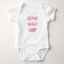 Crawl Walk Surf med rosa typsnitt