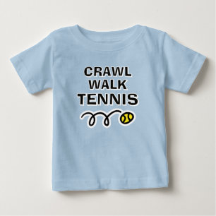 Crawl Walk Tennis sportig tenniströja för bebis T Shirt