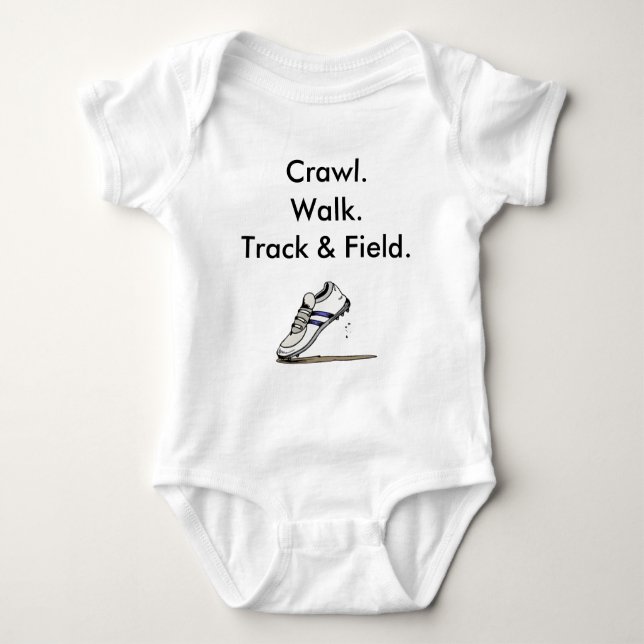 Crawl Walk Track och Fält Spikena Baby Bodydress T Shirt (Framsida)