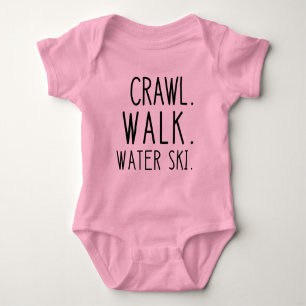 Crawl Walk Vatten Skidor, Vattenskidåkning Baby T Shirt