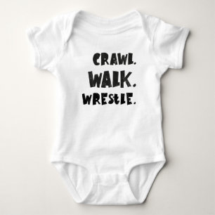 Crawl Walk Wrestla, brottare spädbarn T Shirt