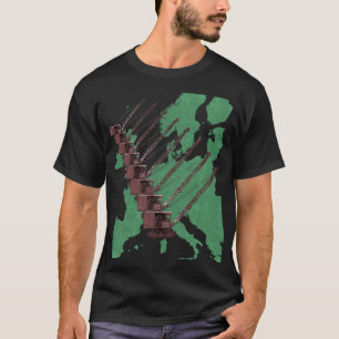 Crawler Crane Karta i Europa som driver Ingenjör T Shirt