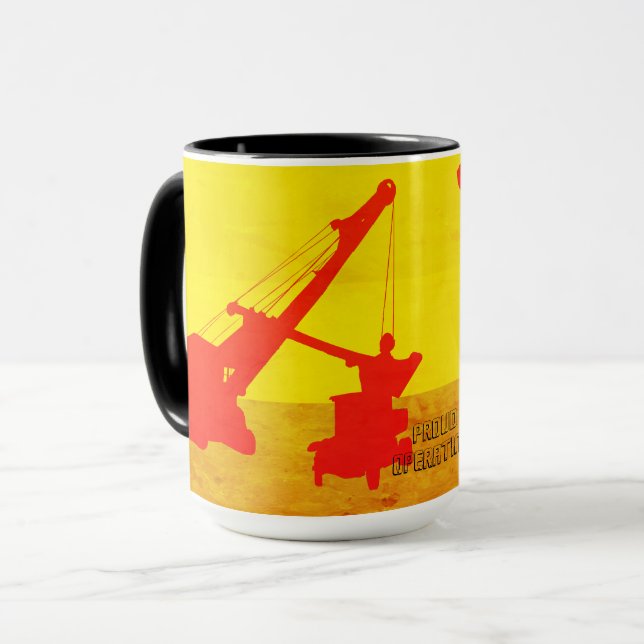 Crawler Crane Northwest Crane Art Crane Operator Mugg (Framsida vänster)