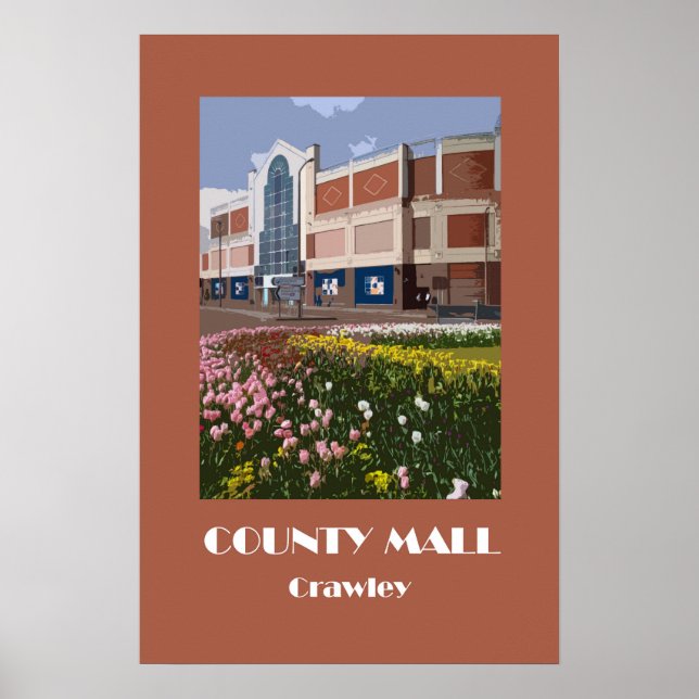 Crawley 1920-talets återtro-stil poster (Framsidan)