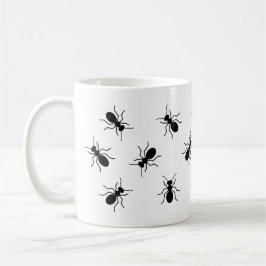 Crawling Big Black Ants Swarny Novelty Mugg