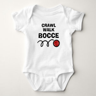 Crawlpromenad bocce lustig bocci boll Baby Bodydrä T Shirt