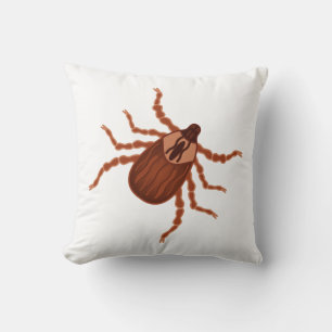 Crawly Realistic Tick Illustration Kudde