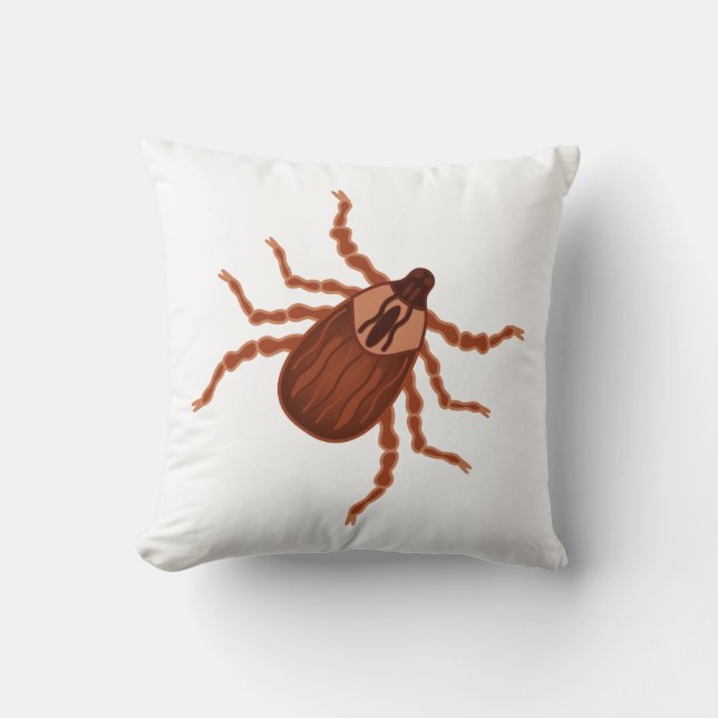 Crawly Realistic Tick Illustration Kudde (Framsida)