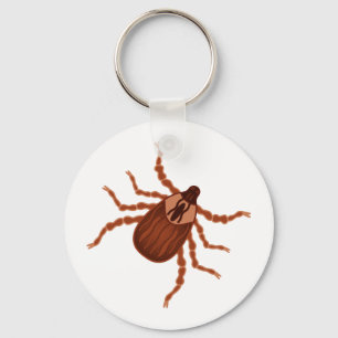 Crawly Realistic Tick Illustration Nyckelring