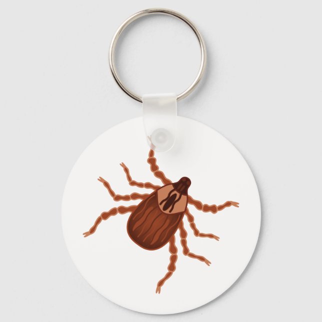 Crawly Realistic Tick Illustration Nyckelring (Framsida)