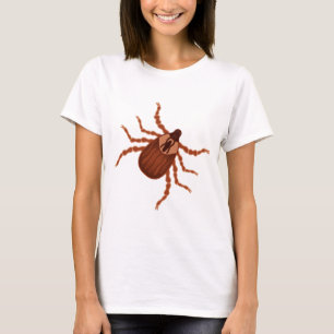 Crawly Realistic Tick Illustration T-shirt