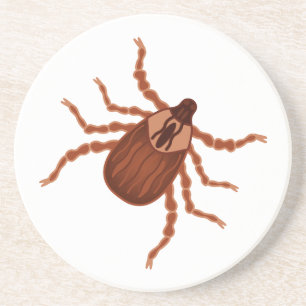 Crawly Realistic Tick Illustration Underlägg Sandsten