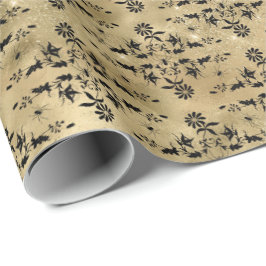 Crawly Spider Blommigt Halloween Mönster Presentpapper