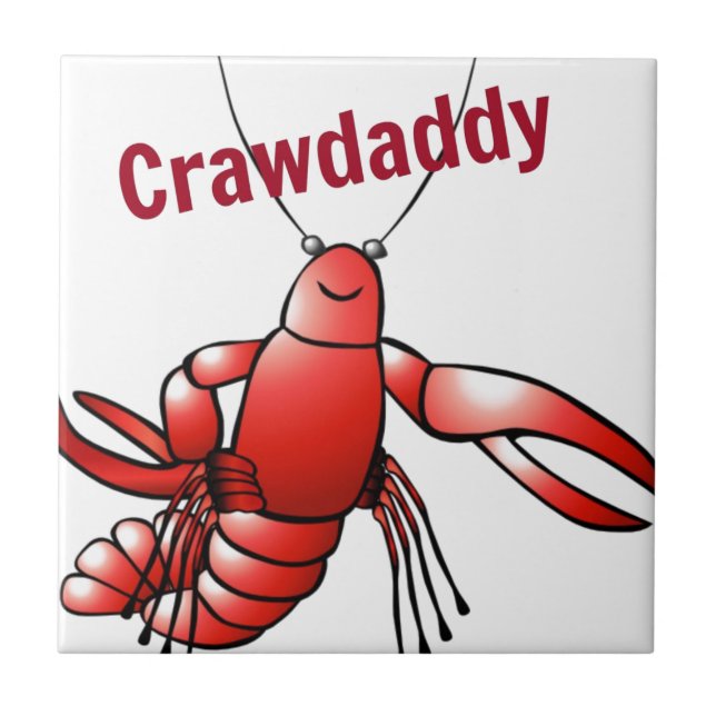 Crawpappa Red Crayfish Kakelplatta (Framsidan)