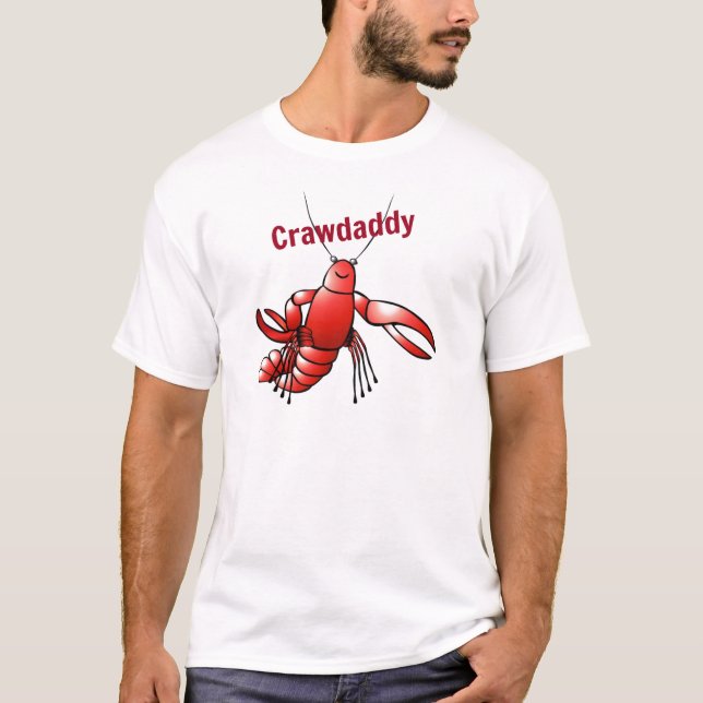 Crawpappa Red Crayfish Tee Shirt (Framsida)