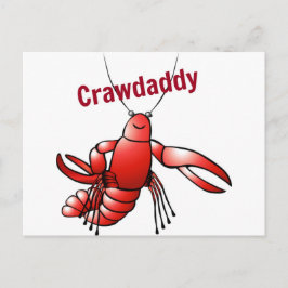 Crawpappa Red Crayfish Vykort