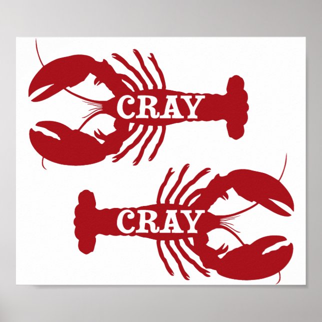 Cray Cray Crayfish Crustacean Poster (Framsidan)