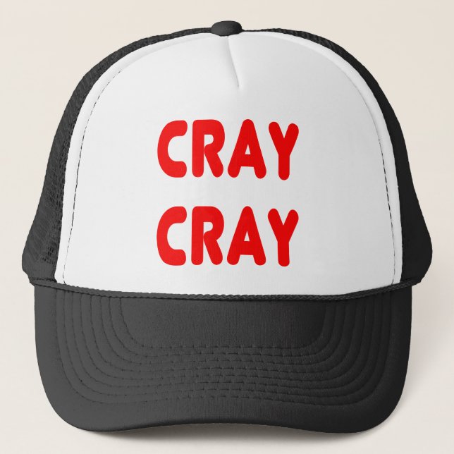 Cray Cray roliga internet röda Memes Truckerkeps (Framsida)