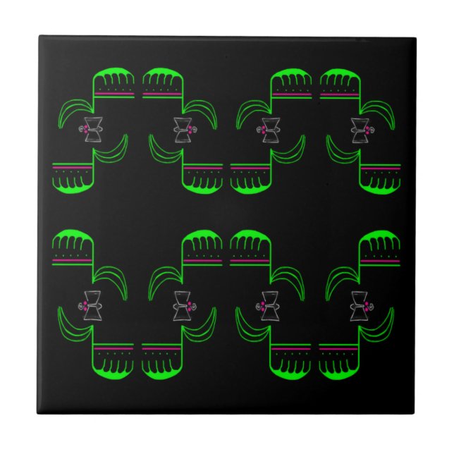 Cray Cray Venus Flyällfälla Ceramic Tile Kakelplatta (Framsidan)