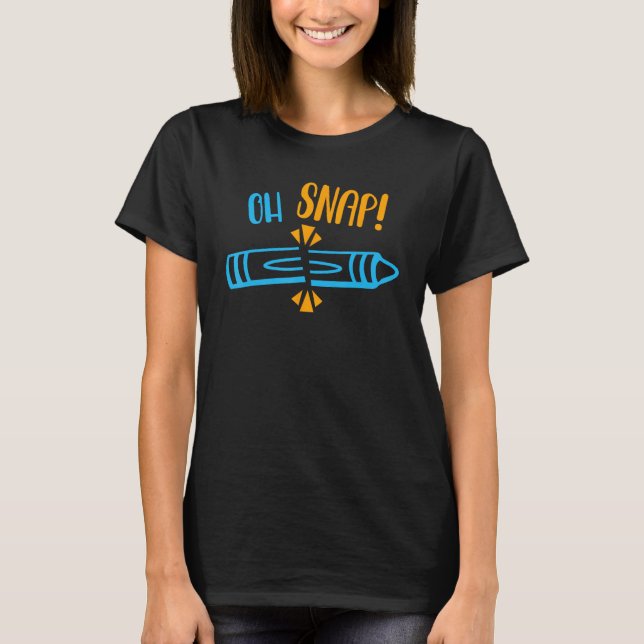Cray Färg Child Art - Funny Crayon T Shirt (Framsida)
