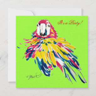 Cray Fluffy Parrot Inbjudningar