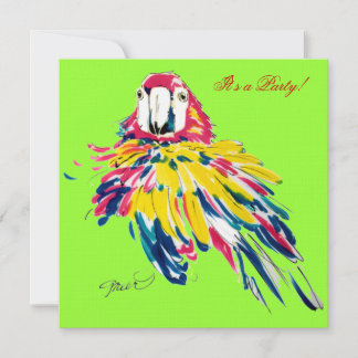 Cray Fluffy Parrot Inbjudningar