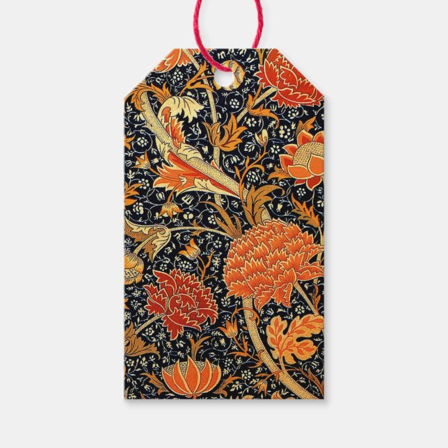 Cray, populär mönster av William Morris, Presentetikett (Framsidan)