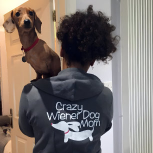 Cray Wiener Hund Mamma Dachshund Hoodie T Shirt