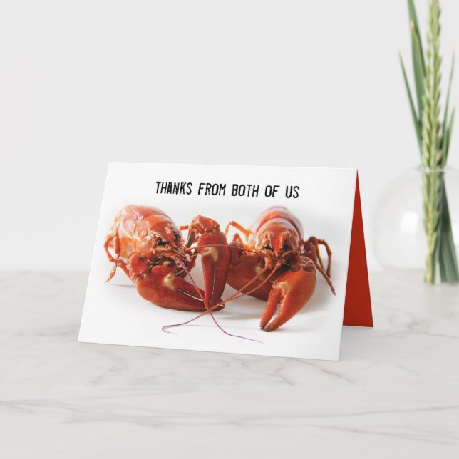 Crayfish Couples Tack Hospitality Card Kort (Framsida)