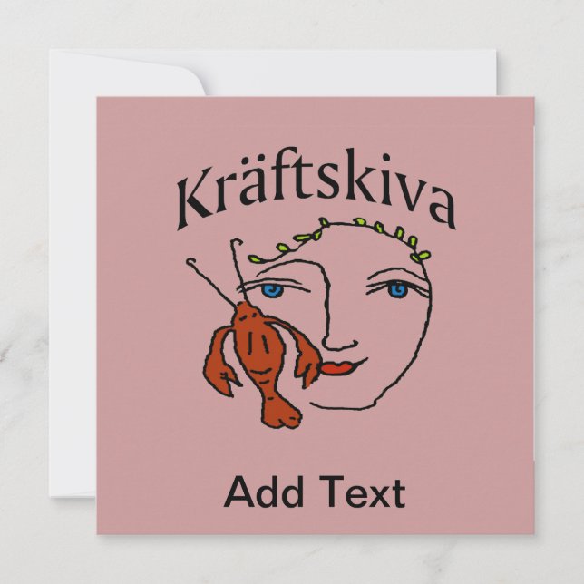 Crayfish Party, Kräftskiva Inbjudningar (Framsida)
