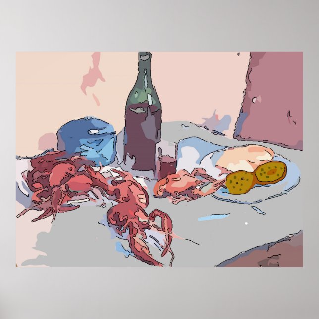 Crayfish still Life 1 Poster (Framsidan)