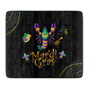 Crayfish/trumpet/mask/fleur de lis Mardi Gras