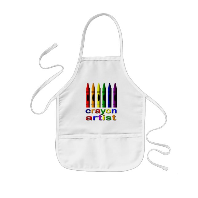 Crayon Artist Kids Apron Barnförkläde (Framsidan)