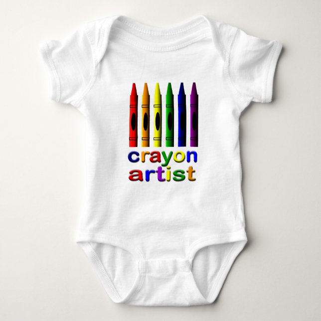 Crayon Artist Kritor Infant Creeper T Shirt (Framsida)