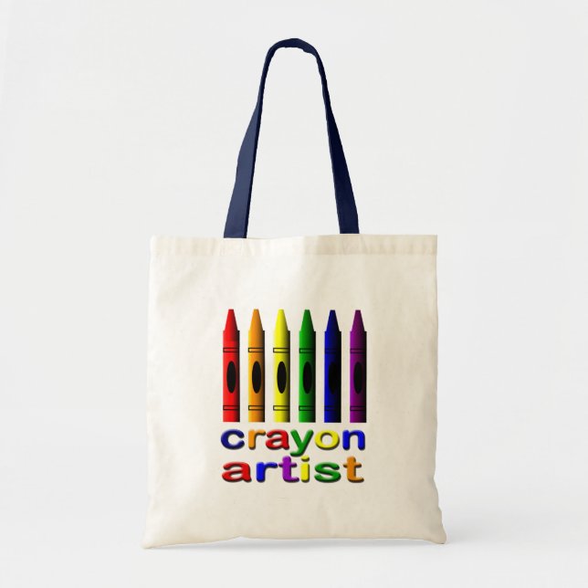 Crayon Artist Tote Bag Tygkasse (Framsidan)