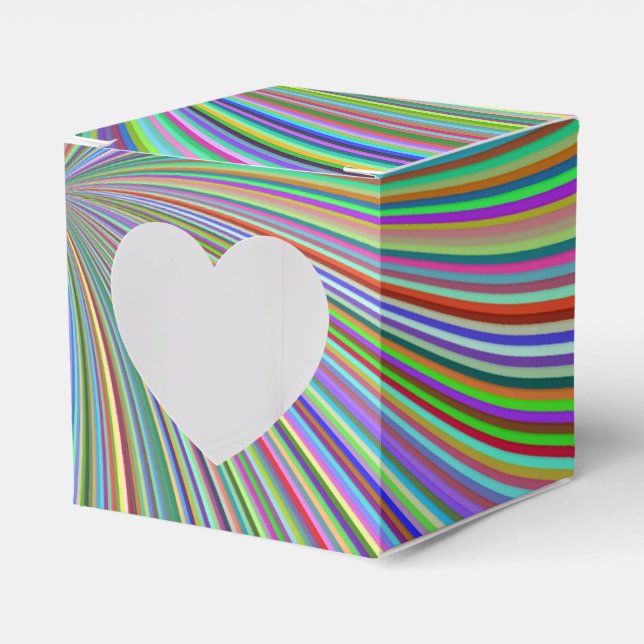 Crayon Box Färg Optical Illusion Spiral Presentaskar (Framsidan Sidan)