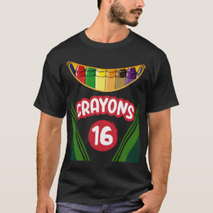 Crayon Box Roligt Teacher Student Crayon Squad Hal T Shirt