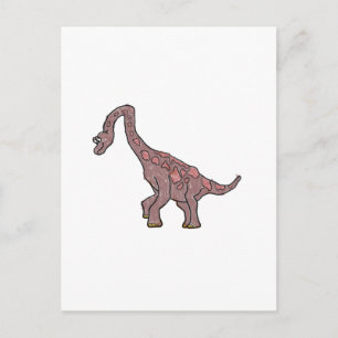 Crayon Brachiosaurus Tecknad Collection Vykort