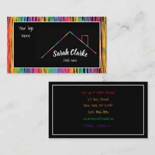Crayon Chalkboard Visitkort