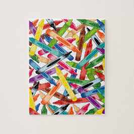 Crayon Challenge, vit bakgrund, Pussel